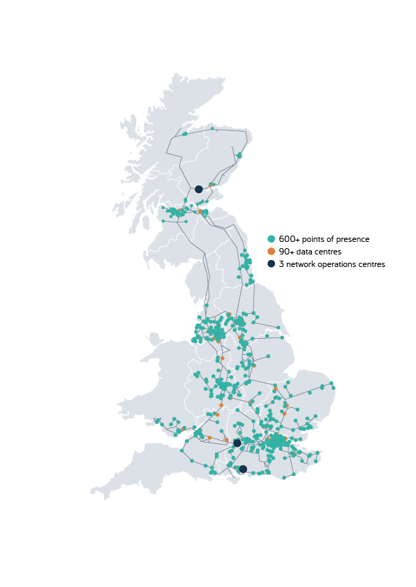 Neos Networks UK network map