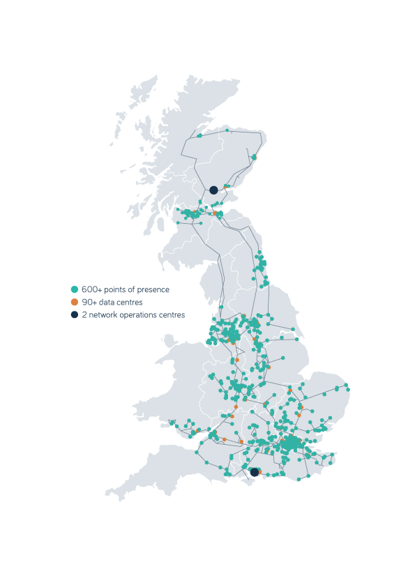 Neos Networks UK network map