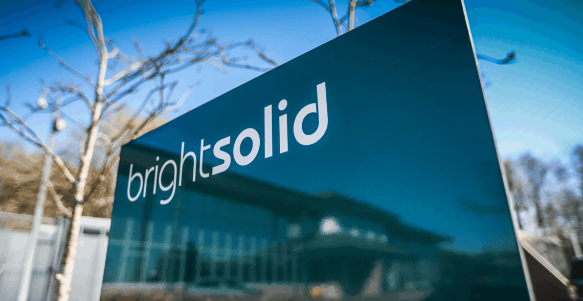 Brightsolid logo outside office